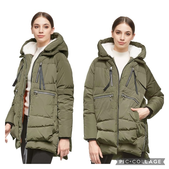 Orolay Women’s Thickened Down Jacket - Small, Green - Picture 3 of 15